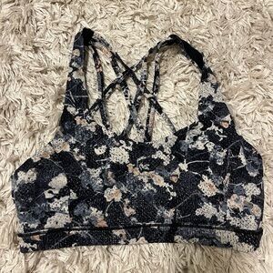 Floral Print Lululemon Free to Be Serene Sports Bra Size 8